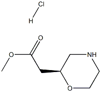 methyl 2-((S)-morpholin-2-yl)acetate hydrochloride 구조식 이미지