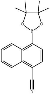 1-Naphthalenecarbonitrile, 4-(4,4,5,5-tetramethyl-1,3,2-dioxaborolan-2-yl)- Structure