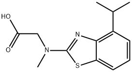 N-(4-isopropyl-1,3-benzothiazol-2-yl)-N-methylglycine Structure