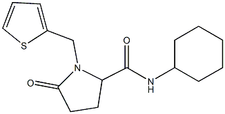 N-cyclohexyl-5-oxo-1-(thiophen-2-ylmethyl)pyrrolidine-2-carboxamide Structure