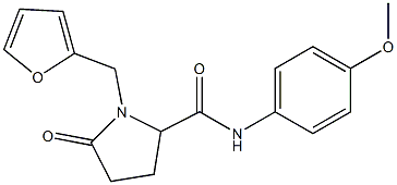 1-(furan-2-ylmethyl)-N-(4-methoxyphenyl)-5-oxopyrrolidine-2-carboxamide Structure