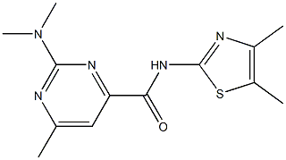 2-(dimethylamino)-N-(4,5-dimethyl-1,3-thiazol-2-yl)-6-methylpyrimidine-4-carboxamide Structure