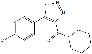 [5-(4-chlorophenyl)thiadiazol-4-yl]-piperidin-1-ylmethanone Structure