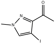1-(4-Iodo-1-methyl-1H-pyrazol-3-yl)-ethanone 구조식 이미지