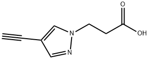 3-(4-Ethynyl-pyrazol-1-yl)-propionic acid Structure