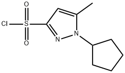 1-Cyclopentyl-5-methyl-1H-pyrazole-3-sulfonyl chloride 구조식 이미지