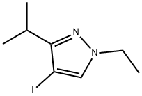 1-Ethyl-4-iodo-3-isopropyl-1H-pyrazole 구조식 이미지