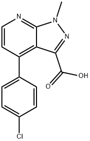 4-(4-Chloro-phenyl)-1-methyl-1H-pyrazolo[3,4-b]pyridine-3-carboxylic acid Structure