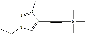 2-(1-ethyl-3-methylpyrazol-4-yl)ethynyl-trimethylsilane Structure