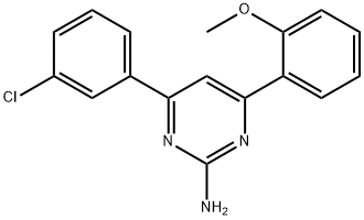 4-(3-chlorophenyl)-6-(2-methoxyphenyl)pyrimidin-2-amine 구조식 이미지