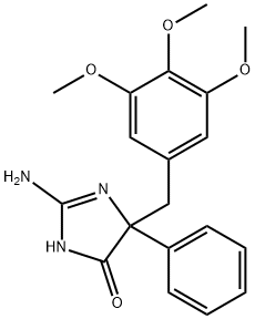 2-amino-5-phenyl-5-[(3,4,5-trimethoxyphenyl)methyl]-4,5-dihydro-1H-imidazol-4-one Structure