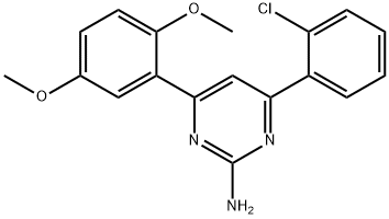 4-(2-chlorophenyl)-6-(2,5-dimethoxyphenyl)pyrimidin-2-amine 구조식 이미지