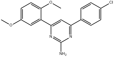 4-(4-chlorophenyl)-6-(2,5-dimethoxyphenyl)pyrimidin-2-amine 구조식 이미지