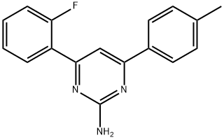 4-(2-fluorophenyl)-6-(4-methylphenyl)pyrimidin-2-amine 구조식 이미지