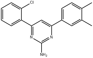 4-(2-chlorophenyl)-6-(3,4-dimethylphenyl)pyrimidin-2-amine 구조식 이미지