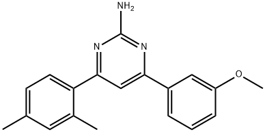4-(2,4-dimethylphenyl)-6-(3-methoxyphenyl)pyrimidin-2-amine 구조식 이미지