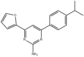 4-(furan-2-yl)-6-[4-(propan-2-yl)phenyl]pyrimidin-2-amine 구조식 이미지