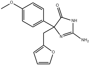 2-amino-5-[(furan-2-yl)methyl]-5-(4-methoxyphenyl)-4,5-dihydro-1H-imidazol-4-one Structure