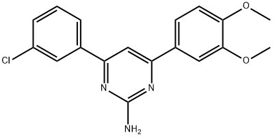 4-(3-chlorophenyl)-6-(3,4-dimethoxyphenyl)pyrimidin-2-amine Structure