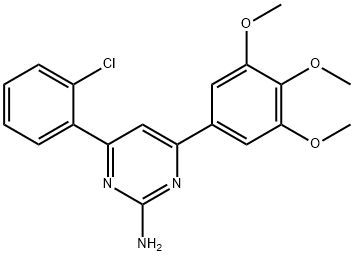 4-(2-chlorophenyl)-6-(3,4,5-trimethoxyphenyl)pyrimidin-2-amine 구조식 이미지