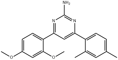 4-(2,4-dimethoxyphenyl)-6-(2,4-dimethylphenyl)pyrimidin-2-amine Structure