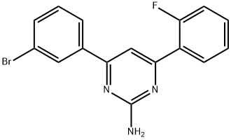 4-(3-bromophenyl)-6-(2-fluorophenyl)pyrimidin-2-amine Structure