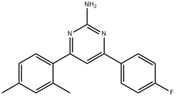 4-(2,4-dimethylphenyl)-6-(4-fluorophenyl)pyrimidin-2-amine Structure