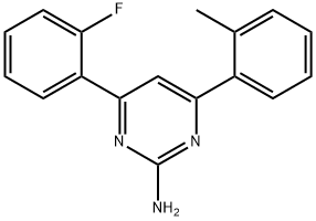 4-(2-fluorophenyl)-6-(2-methylphenyl)pyrimidin-2-amine 구조식 이미지
