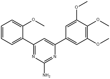 4-(2-methoxyphenyl)-6-(3,4,5-trimethoxyphenyl)pyrimidin-2-amine 구조식 이미지