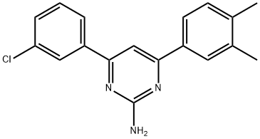 4-(3-chlorophenyl)-6-(3,4-dimethylphenyl)pyrimidin-2-amine Structure