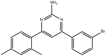 4-(3-bromophenyl)-6-(2,4-dimethylphenyl)pyrimidin-2-amine 구조식 이미지