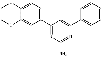 4-(3,4-dimethoxyphenyl)-6-phenylpyrimidin-2-amine 구조식 이미지