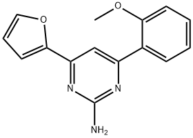4-(furan-2-yl)-6-(2-methoxyphenyl)pyrimidin-2-amine Structure