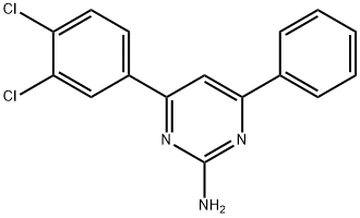 4-(3,4-dichlorophenyl)-6-phenylpyrimidin-2-amine Structure