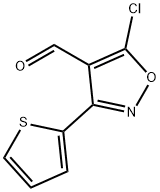 5-chloro-3-(thiophen-2-yl)-1,2-oxazole-4-carbaldehyde 구조식 이미지