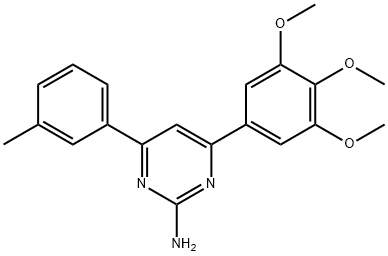 4-(3-methylphenyl)-6-(3,4,5-trimethoxyphenyl)pyrimidin-2-amine 구조식 이미지