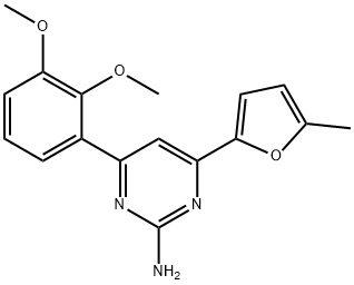4-(2,3-dimethoxyphenyl)-6-(5-methylfuran-2-yl)pyrimidin-2-amine Structure