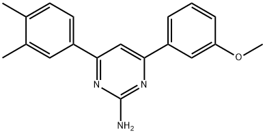 4-(3,4-dimethylphenyl)-6-(3-methoxyphenyl)pyrimidin-2-amine Structure