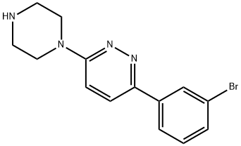 3-(3-bromophenyl)-6-(piperazin-1-yl)pyridazine 구조식 이미지