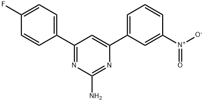 4-(4-fluorophenyl)-6-(3-nitrophenyl)pyrimidin-2-amine 구조식 이미지