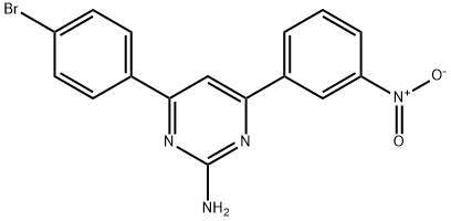 4-(4-bromophenyl)-6-(3-nitrophenyl)pyrimidin-2-amine 구조식 이미지