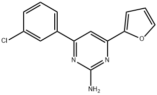 4-(3-chlorophenyl)-6-(furan-2-yl)pyrimidin-2-amine 구조식 이미지