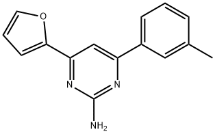 4-(furan-2-yl)-6-(3-methylphenyl)pyrimidin-2-amine Structure