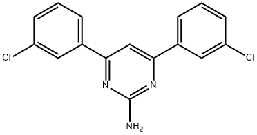 4,6-bis(3-chlorophenyl)pyrimidin-2-amine 구조식 이미지