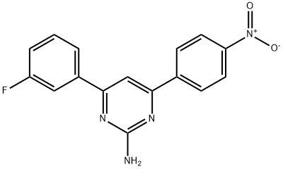 4-(3-fluorophenyl)-6-(4-nitrophenyl)pyrimidin-2-amine 구조식 이미지