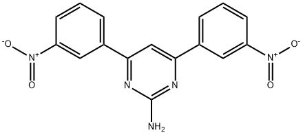 4,6-bis(3-nitrophenyl)pyrimidin-2-amine Structure