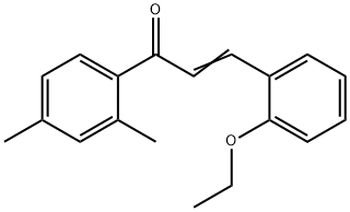(2E)-1-(2,4-dimethylphenyl)-3-(2-ethoxyphenyl)prop-2-en-1-one 구조식 이미지