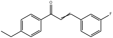 (2E)-1-(4-ethylphenyl)-3-(3-fluorophenyl)prop-2-en-1-one 구조식 이미지