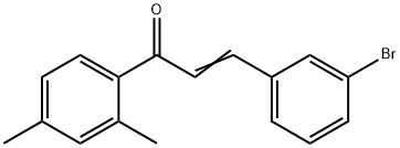 (2E)-3-(3-bromophenyl)-1-(2,4-dimethylphenyl)prop-2-en-1-one 구조식 이미지