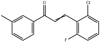 (2E)-3-(2-chloro-6-fluorophenyl)-1-(3-methylphenyl)prop-2-en-1-one 구조식 이미지